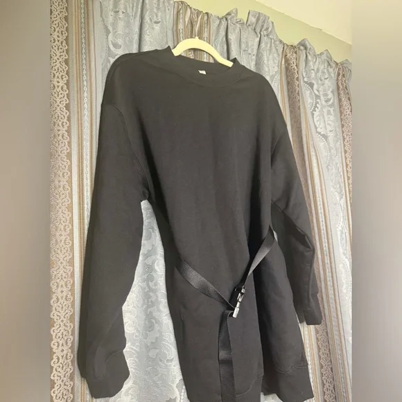 ALO Yoga Cityscape Sweatshirt Dress Black - Picture 6 of 8